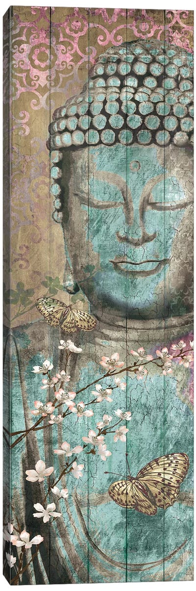 Floriental Buddha Canvas Art Print - Religion & Spirituality Art