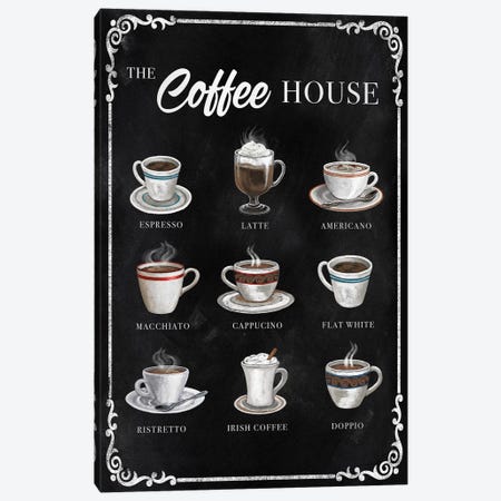 The Coffee House Canvas Print #KNU122} by Conrad Knutsen Art Print