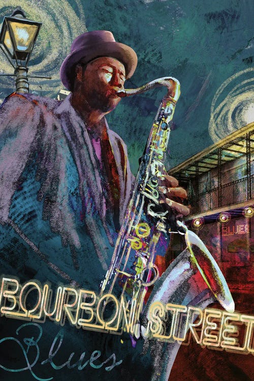 Bourbon Street Blues by Conrad Knutsen wall art