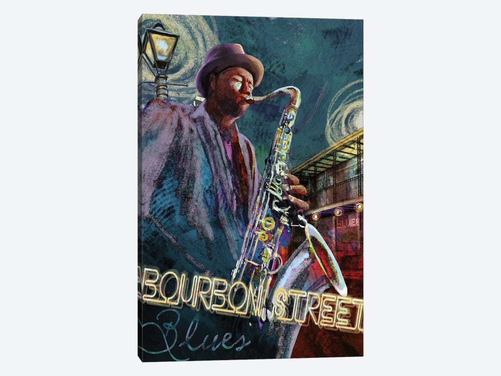 Bourbon Street Blues by Conrad Knutsen 1-piece Canvas Art Print