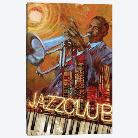 Jazz Club Canvas Print #KNU135} by Conrad Knutsen Canvas Print