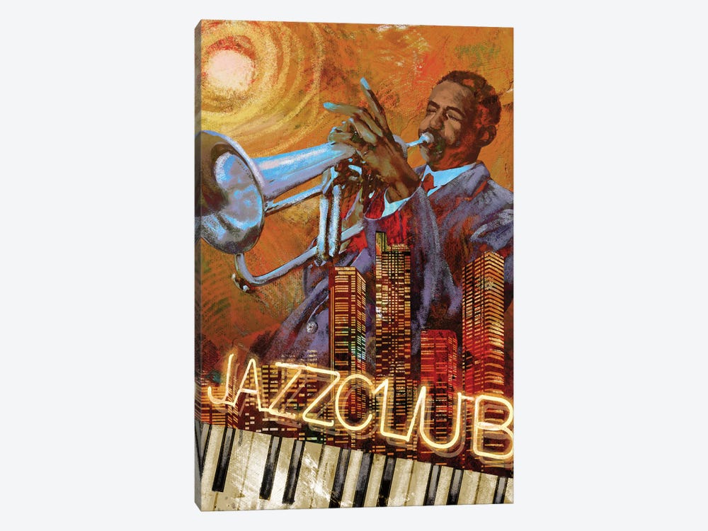 Jazz Club by Conrad Knutsen 1-piece Canvas Artwork