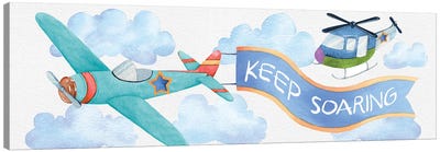 Soar Airplane Canvas Art Print - Helicopter Art