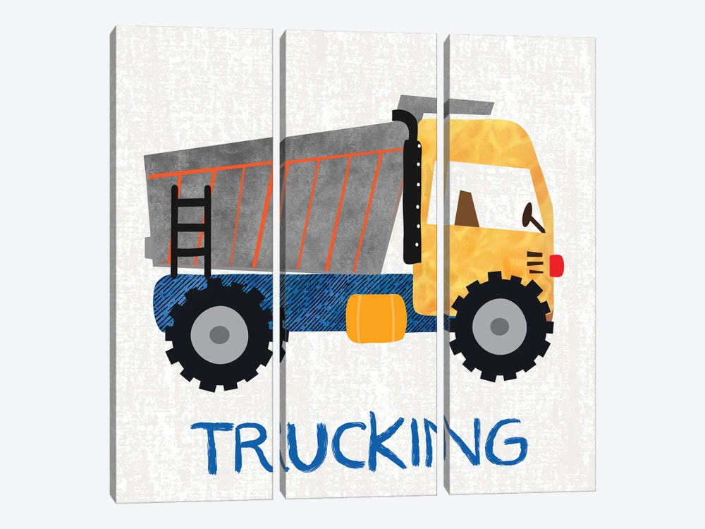 Trucking by Conrad Knutsen 3-piece Canvas Print