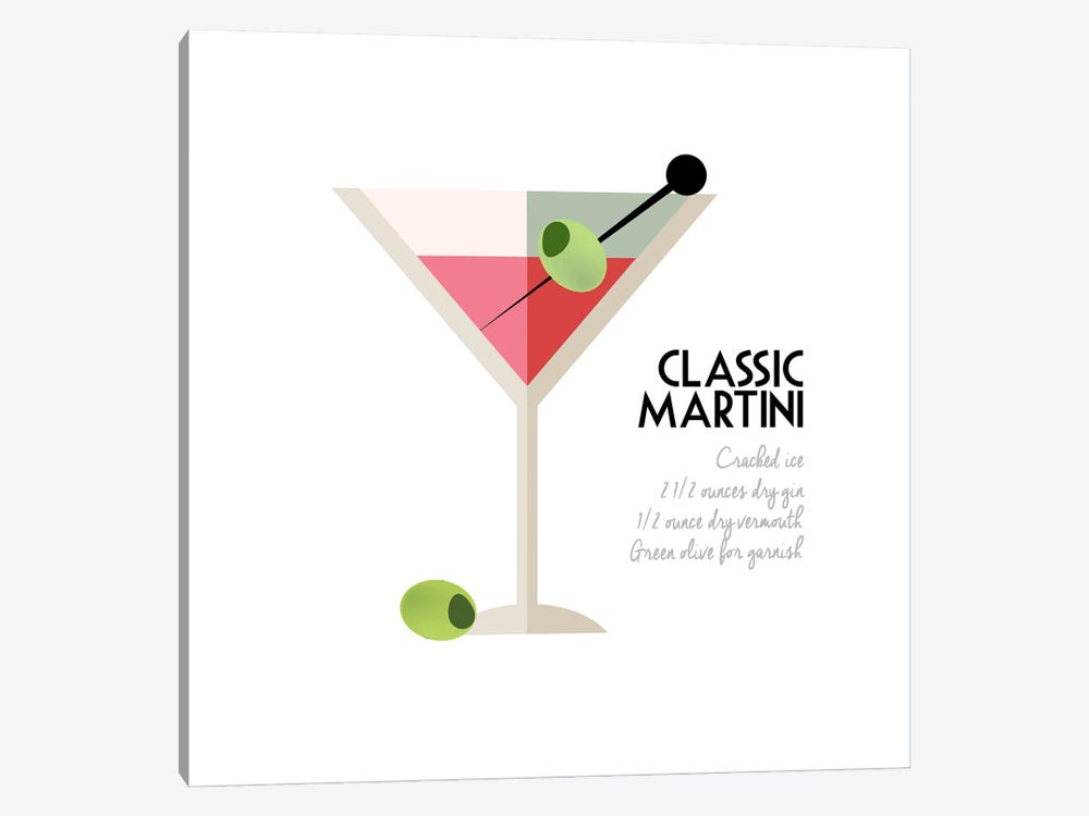 Classic Retro Martini by Conrad Knutsen 1-piece Canvas Wall Art