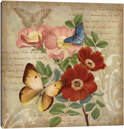 Butterfly Botanical I Canvas Art Print
