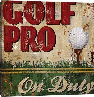 Golf Pro Canvas Art Print - Golf Art