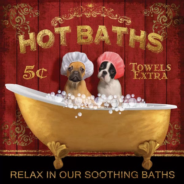 French Bulldogs: Hot Baths by Conrad Knutsen