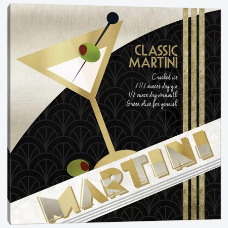 Martini Cocktail Canvas Print #KNU26} by Conrad Knutsen Canvas Print