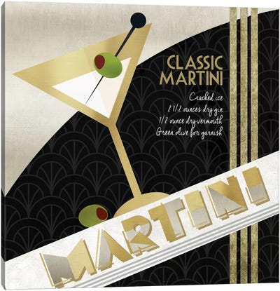Martini Cocktail Canvas Art Print - Recipes