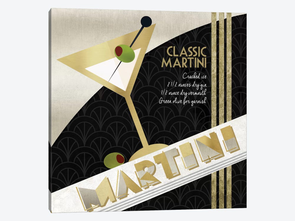 Martini Cocktail 1-piece Canvas Wall Art