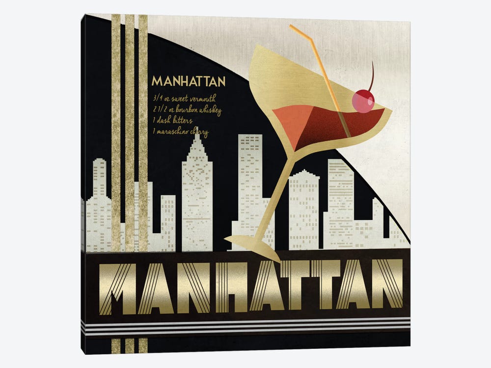 The Original Manhattan by Conrad Knutsen 1-piece Canvas Art Print