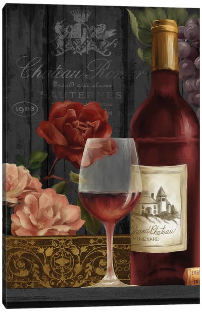 Chateau Wine I Canvas Art Print - Liquor Art
