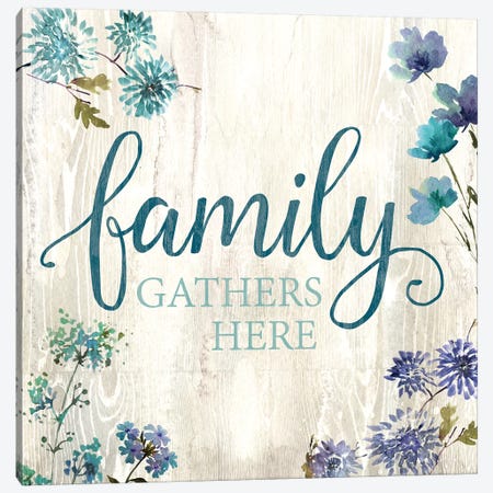 Family Gathers Here Canvas Print #KNU63} by Conrad Knutsen Canvas Artwork