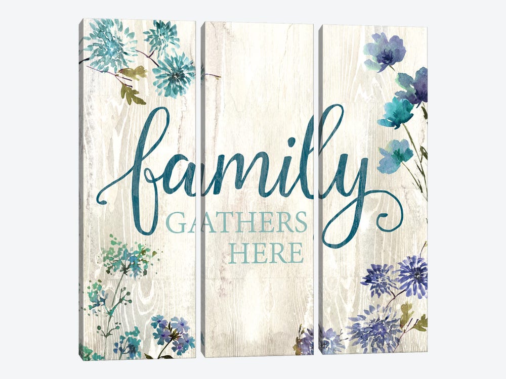 Family Gathers Here by Conrad Knutsen 3-piece Canvas Print