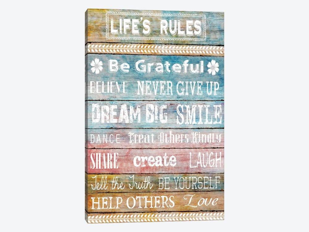 Life's Rules by Conrad Knutsen 1-piece Canvas Print