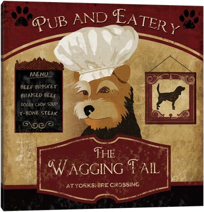 Wagging Tail Canvas Art Print - Chef Art