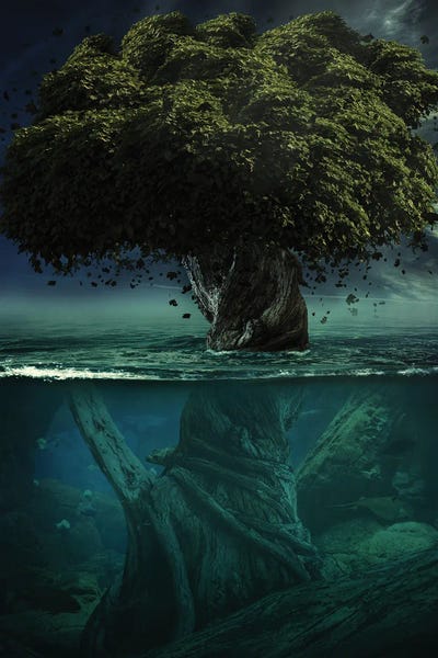 Alone In Depth by Milos Karanovic art print