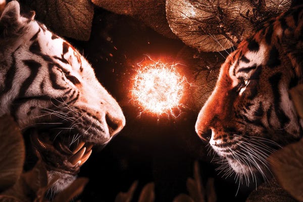 Through The Looking Glass: Beasts Fight by Milos Karanovic