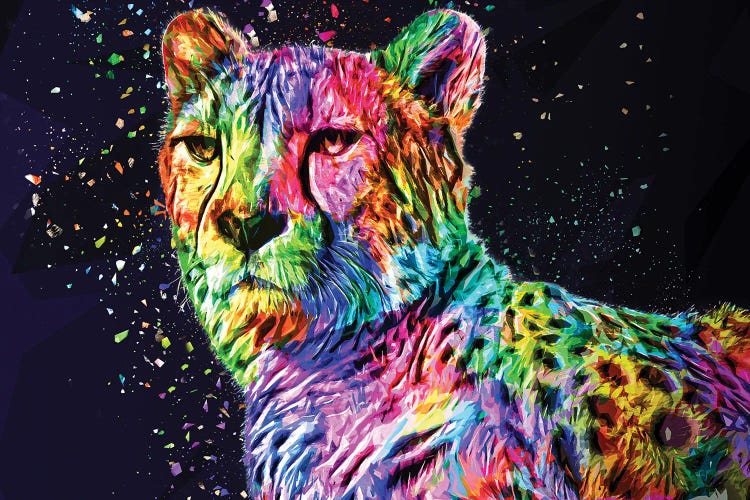 Colored Leopard by Milos Karanovic wall art