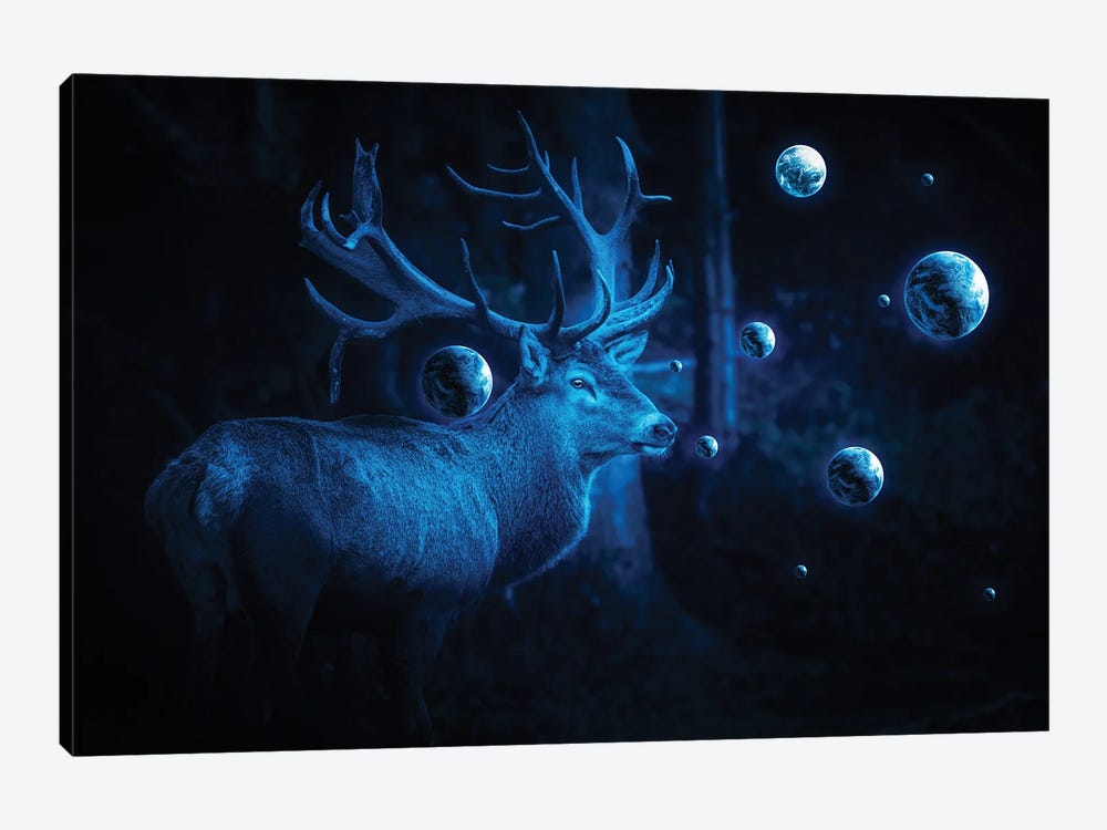 Deer Cosmos by Milos Karanovic 1-piece Art Print