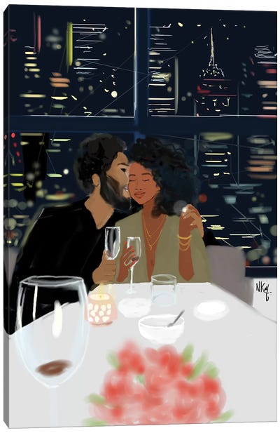 Couples Canvas Art Print - Drink & Beverage Art