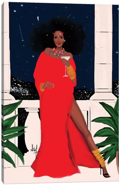 Red And Flawless Canvas Art Print - Nicholle Kobi