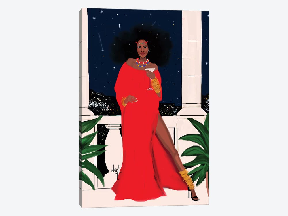 Red And Flawless by Nicholle Kobi 1-piece Canvas Artwork