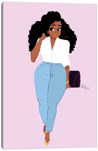 Big Beautii Jeans Canvas Art Print - Nicholle Kobi