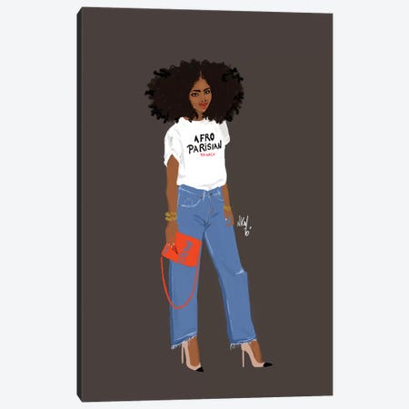 Afro-Parisianer Canvas Print #KOB5} by Nicholle Kobi Canvas Wall Art