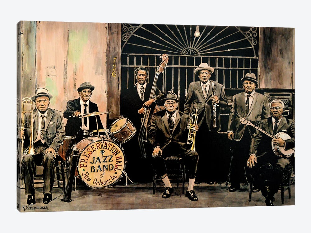 Preservation Hall Band by Keith Oelschlager 1-piece Canvas Wall Art