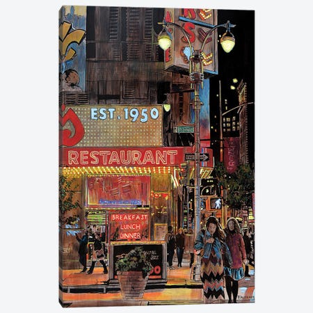 Junior's Times Square Canvas Print #KOL22} by Keith Oelschlager Canvas Wall Art