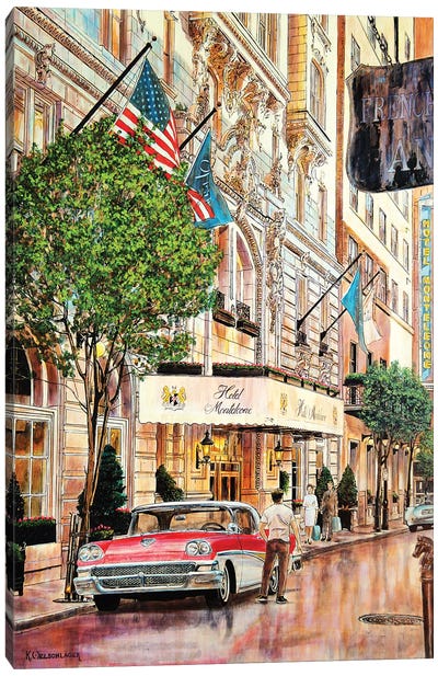 Hotel Monteleone in Summer Canvas Art Print - Keith Oelschlager
