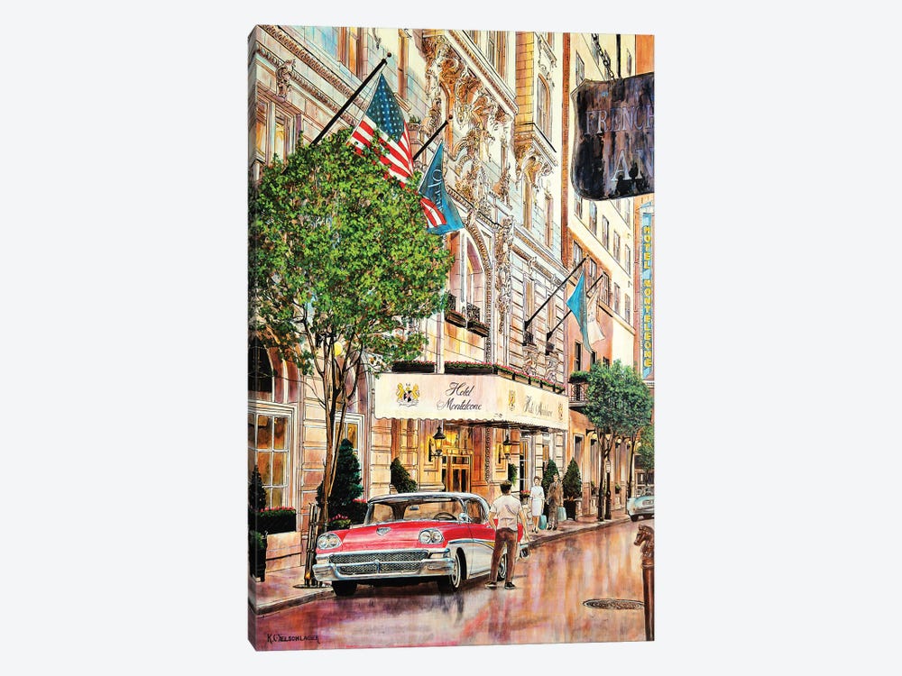 Hotel Monteleone in Summer by Keith Oelschlager 1-piece Canvas Artwork