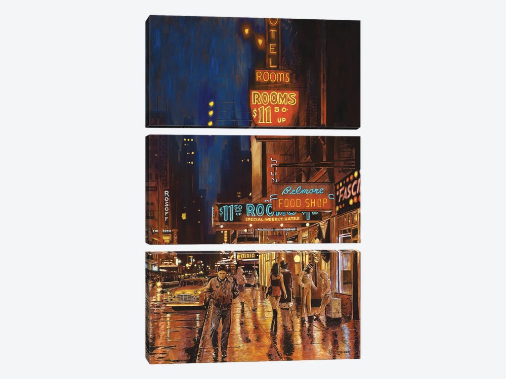 The Taxi Driver by Keith Oelschlager 3-piece Canvas Print