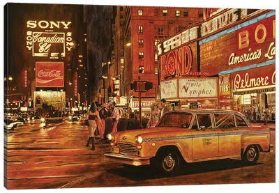 NYC 1976 Canvas Art Print - City Street Art