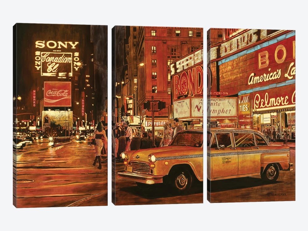 NYC 1976 by Keith Oelschlager 3-piece Canvas Art