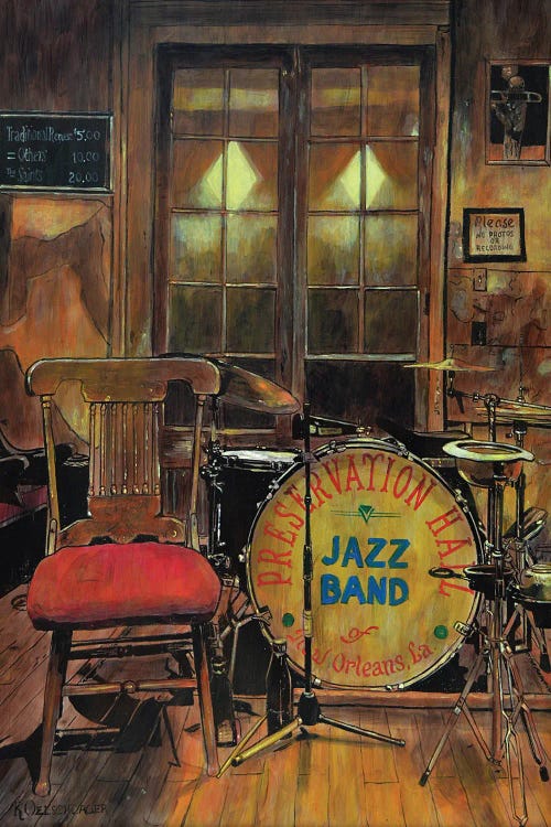 Preservation Hall Stage by Keith Oelschlager wall art