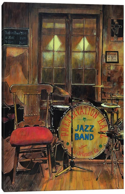 Preservation Hall Stage Canvas Art Print - Jazz Art