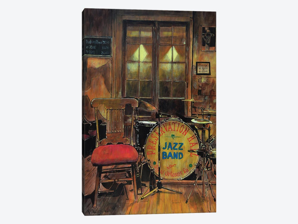 Preservation Hall Stage by Keith Oelschlager 1-piece Canvas Art Print