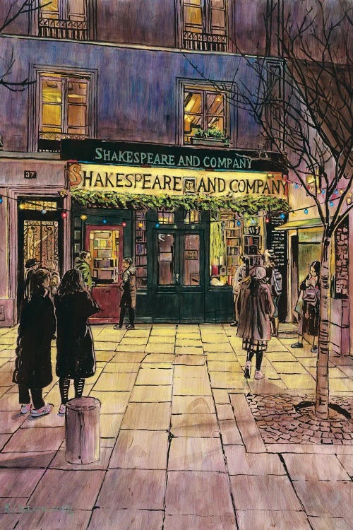 Shakespeare and Co by Keith Oelschlager wall art