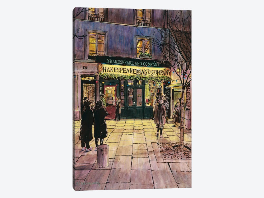 Shakespeare and Co by Keith Oelschlager 1-piece Canvas Print