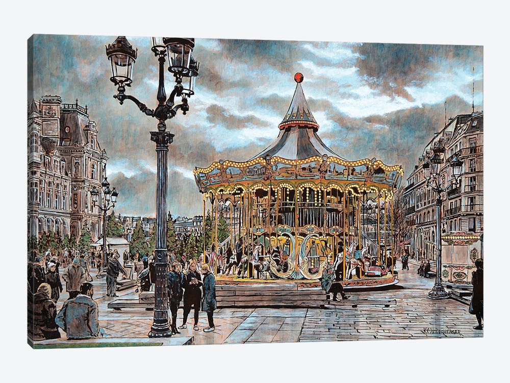 Carousel le Marais by Keith Oelschlager 1-piece Art Print