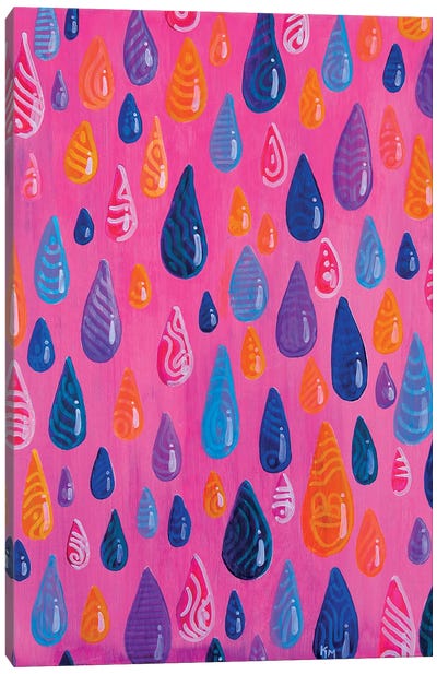 Kolor Drop Canvas Art Print - Rain Art