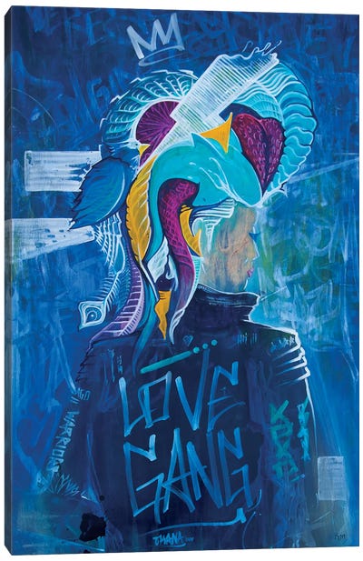 Love Gang Canvas Art Print - Expressive Street Art