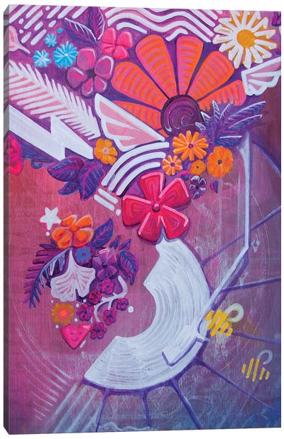 Sonic Bloom II Canvas Art Print - Kolormore