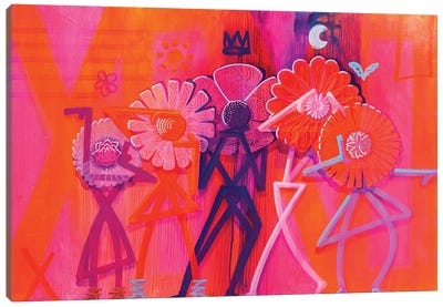 Vogue Crew Canvas Art Print - Purple Abstract Art