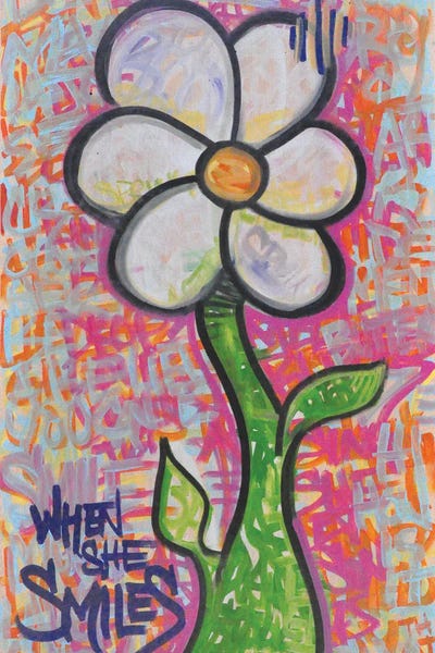 When She Smiles by Kolormore framed canvas print