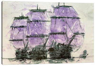Armada Canvas Art Print - Warship Art