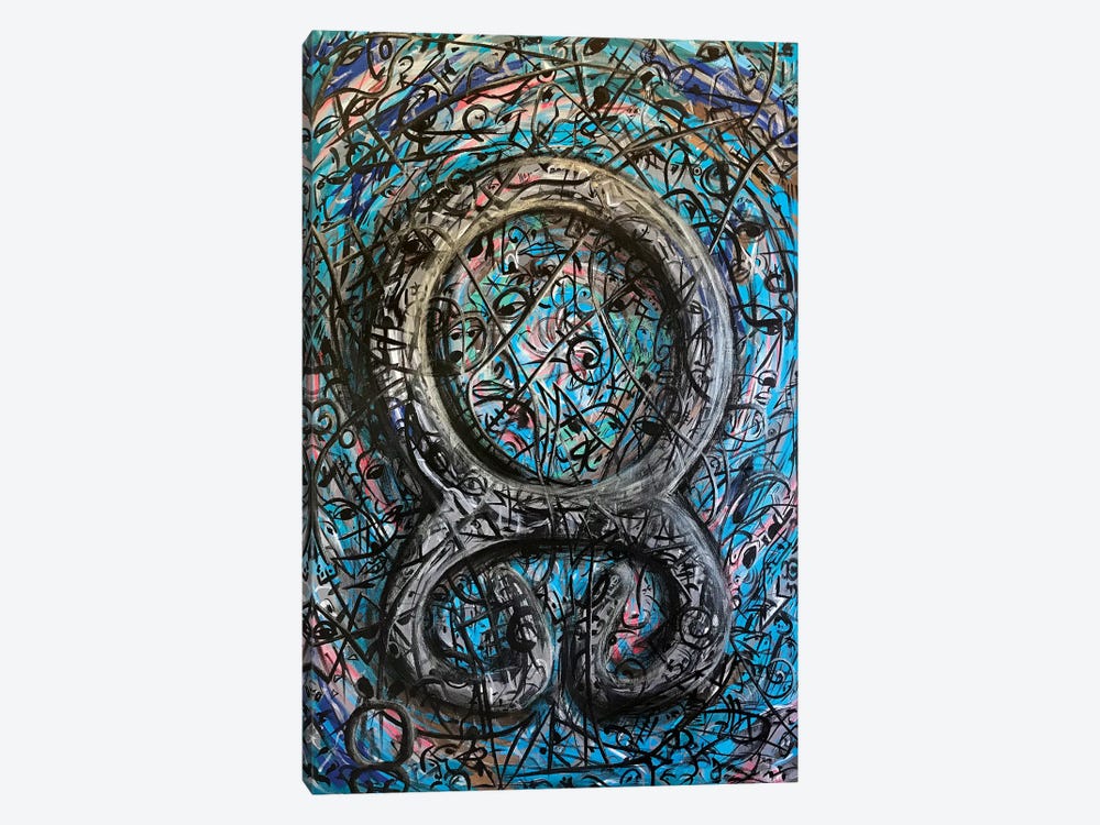 Trollscross - Viking Symbols by Koorosh Nejad 1-piece Canvas Print